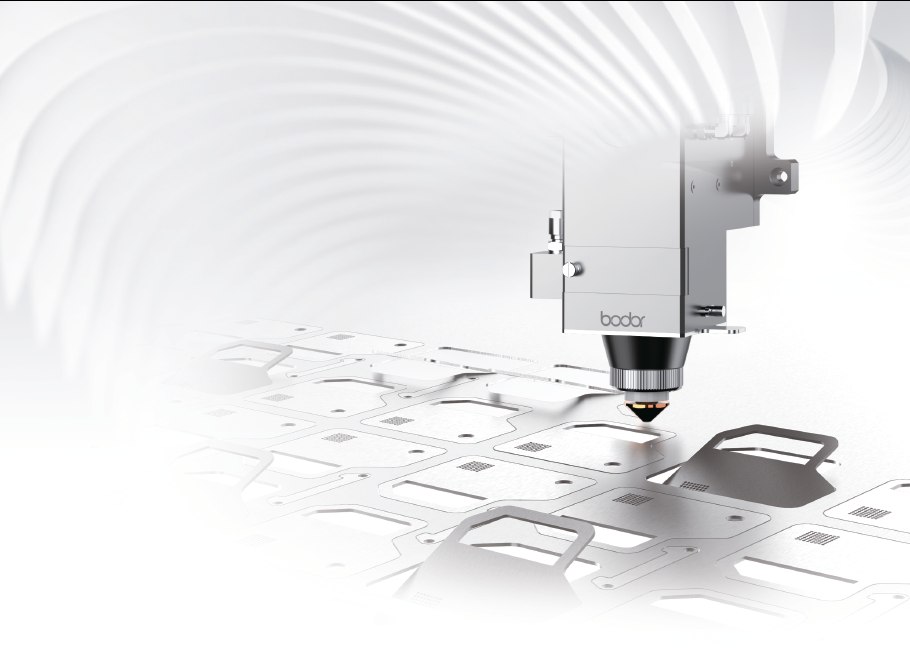 Fiber laser cutting sheet metal with a Bodor cutting head